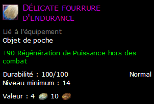 Délicate fourrure d'endurance