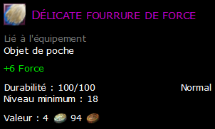 Délicate fourrure de force