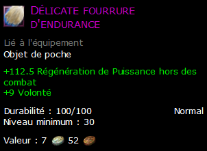 Délicate fourrure d'endurance