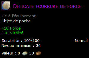 Délicate fourrure de force