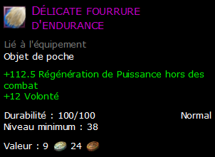 Délicate fourrure d'endurance