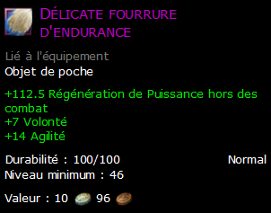 Délicate fourrure d'endurance