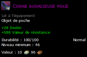 Corne audacieuse polie