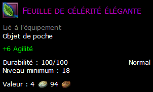 Feuille de célérité élégante