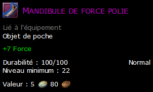 Mandibule de force polie