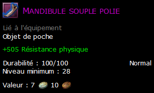 Mandibule souple polie