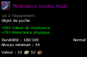 Mandibule souple polie