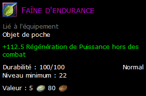 Faîne d'endurance