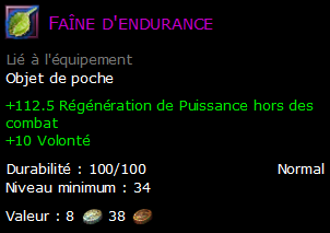 Faîne d'endurance