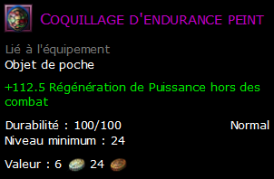 Coquillage d'endurance peint