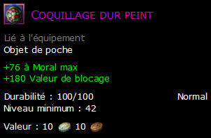 Coquillage dur peint