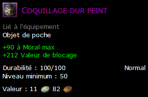 Coquillage dur peint