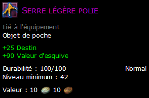 Serre légère polie