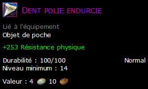 Dent polie endurcie