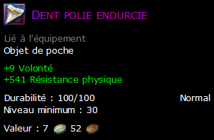 Dent polie endurcie