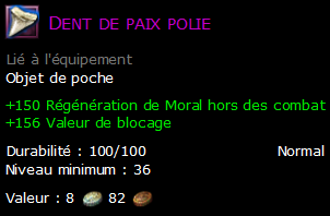 Dent de paix polie