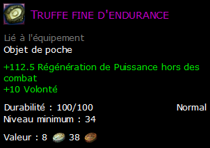 Truffe fine d'endurance