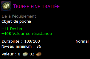 Truffe fine traitée