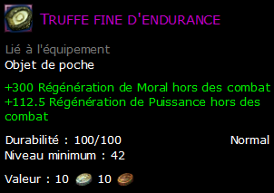 Truffe fine d'endurance