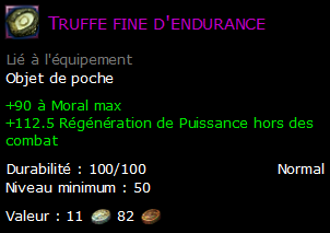 Truffe fine d'endurance