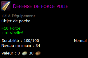 Défense de force polie