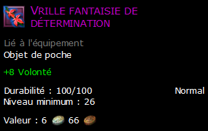 Vrille fantaisie de détermination