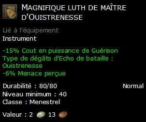 Magnifique luth de maître d'Ouistrenesse