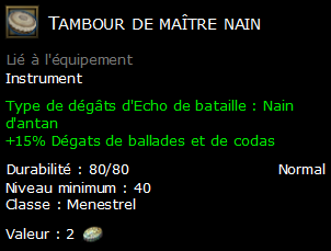 Tambour de maître nain