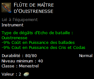 Flûte de maître d'Ouistrenesse