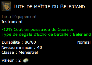 Luth de maître du Beleriand