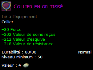 Collier en or tissé