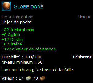 Globe doré