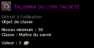 Talisman du lynx tacheté