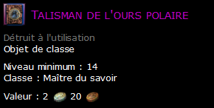 Talisman de l'ours polaire