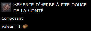 Semence d'herbe à pipe douce de la Comté