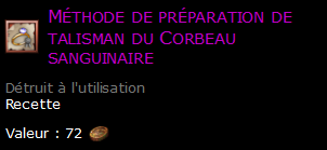 Méthode de préparation de talisman du Corbeau sanguinaire