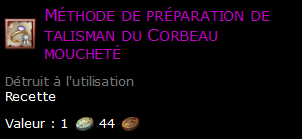 Méthode de préparation de talisman du Corbeau moucheté