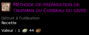 Méthode de préparation de talisman du Corbeau du givre