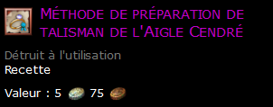 Méthode de préparation de talisman de l'Aigle Cendré