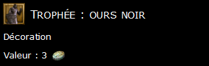 Trophée : ours noir