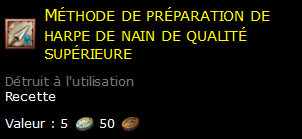 Méthode de préparation de harpe de nain de qualité supérieure