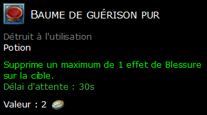 Baume de guérison pur