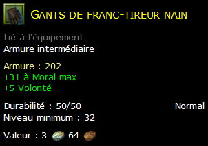 Gants de franc-tireur nain