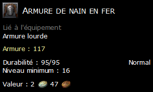 Armure de nain en fer