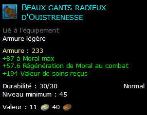 Beaux gants radieux d'Ouistrenesse