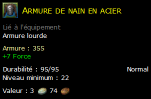 Armure de nain en acier