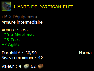 Gants de partisan elfe