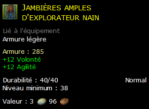 Jambières amples d'explorateur nain