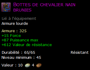 Bottes de chevalier nain brunies