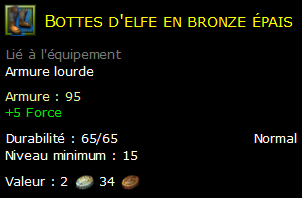 Bottes d'elfe en bronze épais